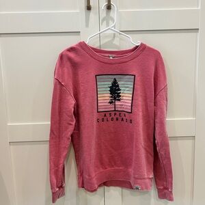Aspen Colorado Pink Crew Neck Sweater